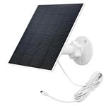 Solar Panel Charger for Battery Powered Wireless Video Doorbell Camera (J4N/J4SN/J9/J10/MR05/MR03) Battery Security Camera, 5V 3W Micro USB Port 360 Degree Rotatable Solar Panel, IP66 Waterproof