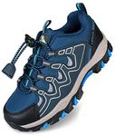 UOVO Boys Trainers Kids Walking Shoes Low-Top Sneakers Children Waterproof Trekking Hiking Footwear Running Shoes Blue Size 13 UK