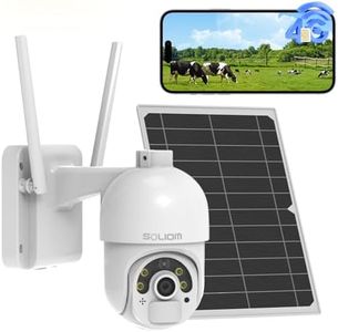 SOLIOM 4G LTE Cellular Security Camera Outdoor, No WiFi Solar Powered Camera, Pan Tilt 360° View Surveillance 2K Spotlight Color Night Vision, 2 Way Talk, PIR Motion Sensor, with SIM Card