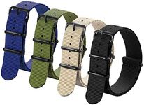 Ritche 4PC 22mm NATO Strap Nylon Watch Band Compatible with Timex Weekender Expedition Watch Straps for Men Women