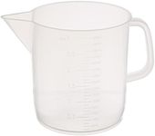 Globe Scientific 601159-1 Polypropylene Short Form Beaker with Handle, Molded Graduations, 3000mL Capacity, Each