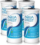 AQUA CREST FXHTC Water Filter Whole House Water Filter, Well Water Filter Replacement for GE® FXHTC, GXWH40L, American Plumber W10-PR, Culligan® RFC-BBSA, W10-BC, Carbon Filters, 5 Micron, Pack of 4