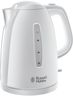 Russell Hobbs Textures Electric 1.7L Cordless Kettle (Fast Boil 3KW, White premium plastic, matt & high gloss finish, Removable washable anti-scale filter, Push to open lid, Perfect pour spout) 21270