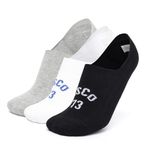 Levi's LS404 Men's Cotton Stretch No Show Non Terry Silicon Anti Slip Socks (Pack of 3)