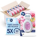 Febreze Bathroom Air Freshener, Odour Eliminator, Blossom & Breeze, 5 count