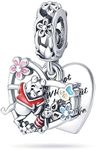 LIGHTDOG 925 Sterling Silver Charms for Bracelets Necklaces Dangle Pendants Beads Charms Fits Pandora Charms Bracelets Jewelry Holidays Gift for Women, Sterling Silver