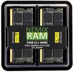 32GB (2X16GB) DDR4-2666 PC4-21300 ECC SODIMM Compatible with Synology D4ECSO-2666-16G Upgrade Module by NEMIX RAM