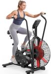Wenoker Stationary Bike, Air Bike with Smart APP, ISCC PLUS Certified, Dual Action Handlebars Exercise Bike 350LBS Capacity for Home Gym HIIT Full Body Workout