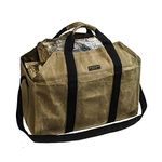 READYWARES Firewood Bag, Wood Stove Storage, Easy Carrying Shoulder Strap, Extra Large XL Design Tan