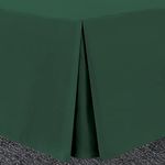 Bronwen Mathew Box Pleated Base Valance Sheets Double Bed Skirt Valance Sheet Bottle Green, Microfibre Soft Brushed Easy Care Non Iron (Double, Bottle Green)