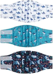 CuteBone Dog Diapers Male Belly Bands 3 Pack for Male Dogs Reusable Puppy Wraps DM63XL