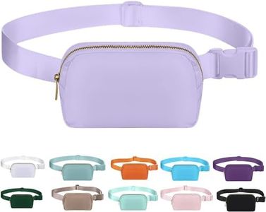 Lulu Bag for Women Men with Adjustable Strap，Fanny Pack Lemon Dupes are Everywhere, Waterproof Crossbody Fashion Waist Bag for Workout Hiking Running Travel, Purple, NO