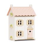 Le Toy Van – Rose Heart Wooden Doll House | Girls & Boys 3 Storey Wooden Dolls House Play Set - Suitable For Ages 3+