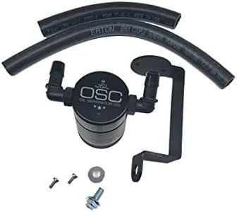 J&L Oil Separator Co. 3.0 Oil Catch Can 3061P Compatible with 2005-2023 Charger; Challenger 5.7 Hemi (Black)