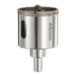 sourcing map Diamond Drill Bit Hole Saw 1-3/4"(45mm) Tile Core Cutting Drilling Tool with Center Guiding Drill Bit for Glass Ceramic Marble Porcelain Tile Quartz Gemstone Aquariums