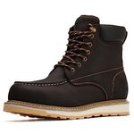 SL-Saint Waterproof Steel Moc Toe Mens Work Boots Classic Industrial&Construction Insulated Safety Shoes 6'' (Dark Brown006, adult, men, numeric_12, numeric, uk_footwear_size_system, wide)