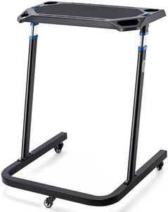 CXWXC Escritorio para Bicicleta de Entrenamiento en Interiores, Soporte para computadora de Altura Ajustable con Superficie Antideslizante - Mesa portátil para Ejercicios con Ruedas bloqueables