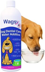 WAGSY Dog Breath Freshener & Dental Care Water Additive for Dogs Teeth - Made in USA, Naturally Derived Dog Mouthwash for Bad Breath, Plaque & Tartar Control, Whiter Teeth & Fresh Breath