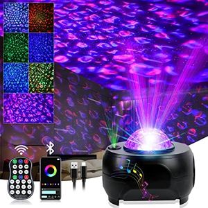 URAQT LED Projector Lights, Smart USB Star Projector Light with Remote & APP Control, 2022 Upgraded Water Pattern Star Sky Night Light Projector, Ceiling Mood Light for Kids Adults Room Decoration