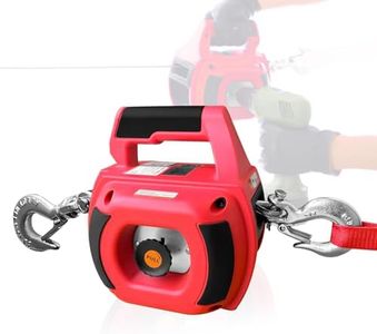 YATOINTO Portable Drill Winch of 750 LB Pulling Capacity with 40 Feet Alloy Steel Wire Rope, Hand Winch for Lifting & Dragging