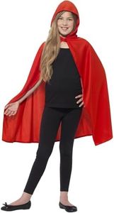 Smiffys Capa con capucha, Roja