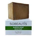 Aleppo Soap Olive Oil with 5% Laurel Oil for Healthy, Radiant Skin - Natural Handmade Soap, Body, Shampoo, and Vegan Formula, Natural Bar Soap