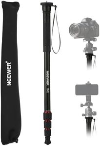 NEEWER 66.5" Camera Monopod Stand, Lightweight Aluminum Travel Monopod for DSLR Camcorder Photography & Video Recording, 1/4" & 3/8" Screw Adapter, Selfie Stick, Max Load 22lb, TP42