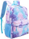 Fenrici Tie Dye Backpack for Girls, Teens, Girls' Backpack for School, Kids' Bookbags with Padded Laptop Compartment, Tie Dye, Pink, Pastel, 17 Inch