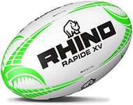 Rhino Rapide XV Rugby Ball, White/G