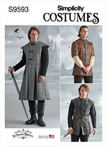 Simplicity Sewing Pattern S9593 BB Men's Coat, Jacket and Vest Costume, Size 46-52