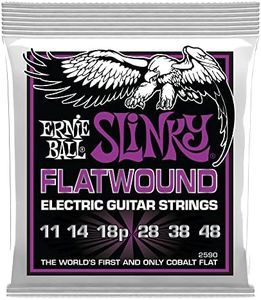 Ernie Ball Power Slinky Flatwound Electric Guitar Strings 11-48 Gauge