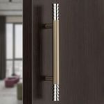 Plantex Satin White Lotus Main Door Handle for Pull and Push Operations (Model-103), Pull Handle - 3 Years Warranty