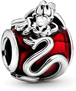 Disney Charms for Pandora 925 Sterling Silver Pendant,Girl Jewelry Beads Gift Women Bracelet&Necklace, Silver, Cubic Zirconia