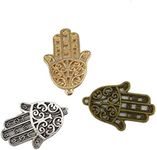 yueton?Pack of 30 DIY Hollow Beautiful Hand Lucky Charms Pendants for Crafting Jewelry Making Accessory