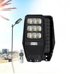 Homehop 100W Solar Street Light Outdoor Waterproof Motion Sensor Security Automatic Wireless Wall Lamp for Home & Garden with Remote Control (Cool White)