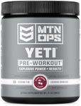 MTN OPS Yeti Monster Pre-Workout Powder Energy Drink 30-Serving Tub, Black Cherry