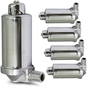 Midline Valve 6J3I5-5 Steam Radiator Air Vent; Heat Regulator Valve; Angle Adjustable Mount; 1/8 in. MIP; Chrome Plated Steel (5 Pack)