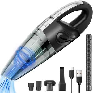 Nuyoah Handheld Vacuum Cleaner, Rechargeable The Lightweight Portable Mini Hand vac with Powerful cyclonic Suction for Wet and Dry Messes at Home, in The car, or When Dealing with pet Hair.