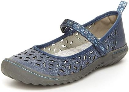 JBU by Jambu Women's Wildflower Mj Mary Jane Flat, Denim, 6