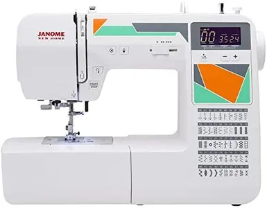 Janome MOD-50 Computerized Sewing Machine with 50 Built-in Stitches, 3 One-Step Buttonholes, Drop Feed and Accessories