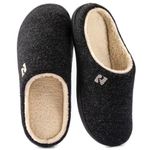RockDove Men's Sherpa Lined Memory Foam Clog Slipper, Size 11-12 US Men, Black