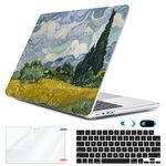 HOHAIYOO Compatible with MacBook Pro 16 inch Case 2024 2023 2022 2021 Release A2991 A2780 A2485 with M3 M2 M1 Pro Max Touch ID, Hard Case+Keyboard Cover+Screen Protector+Webcam Cover, Landscape