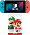 Nintendo Switch Console [Neon Blue/Red] + Nintendo eShop Card AU $100 Digital Code (Australian Account Only)