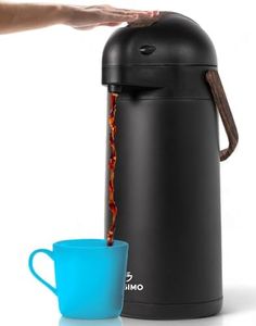 Thermal Coffee Carafe 74Oz, Keeps Coffee Hot for 12Hrs & Cold for 24Hrs-Premium Stainless Steel Carafe for Hot Liquids, Easy One-Handed Dispensing for Office, Home, Party, Durable Hot Drink Dispenser