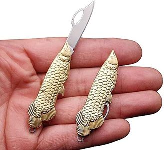 Epichao Leaf Golden Stainless Steel Mini Knife Pocket Knife Tiny Thumb Multitool Keychain Knife