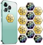 Cell Phone Protection Stickers-Gold 6 Pcs & Black 6 Pcs Phone Sticker from All Phones/Tablets/Laptops/Computer/WiFi... All Devices 12 Pcs