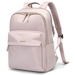 Stylish Laptop Backpack for Women Perfect for Work College and Travel Multi-Functional Daypack Purse and School Bag Fits 15 Inch Notebook (Pink)