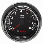 Bosch SP0F000018 Sport II 3-3/8" Tachometer (Black Dial Face, Chrome Bezel)