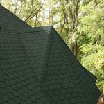 INMOZATA 36pcs Asphalt Roof Shingles, Self-adhesive Sheds Roofing Felt Shingles Tiles for Most Roof of Sheds Arbour Porch Wendy House Doghouse Log Cabin (Fish-scale Shingles, Green)