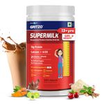 Gritzo SuperMilk Height+ (13+y Girls), 13g Protein (Double Chocolate, 400g) | Zero Refined Sugar, 21 Vitamins & Minerals